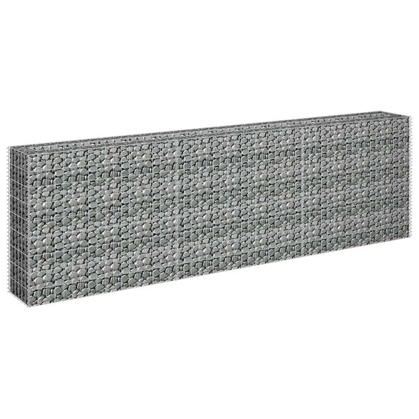 vidaXL Gabion Raised Bed Galvanised Steel 270x30x90 cm