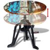 vidaXL Side Table Solid Reclaimed Wood Cast Iron 60x(42-63) cm