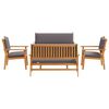 vidaXL Garden Sofa Set 5 pcs Brown 75 x 45 x 38cm Solid Acacia wood