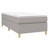 vidaXL Box Spring Bed with Mattress Light Grey 100x190 cm Twin Fabric