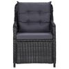 vidaXL 3 Piece Garden Dining Set Black
