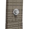 vidaXL Outdoor Shower Grey 55x60x224 cm Poly Rattan and Acacia Wood