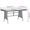 vidaXL 7 Piece Outdoor Dining Set Poly Rattan Grey