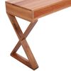 vidaXL Computer Desk Natural 132x47x77 cm Solid Mahogany Wood