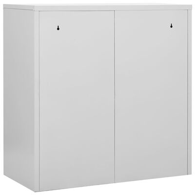 vidaXL Locker Cabinet Light Grey and Green 90x45x92.5 cm Steel