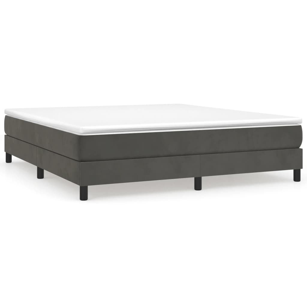 vidaXL Bed Frame without Mattress Dark Grey California King Velvet (US Only)