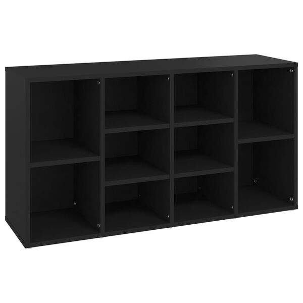 vidaXL Shoe Bench Black 103x30x54.5 cm Engineered Wood