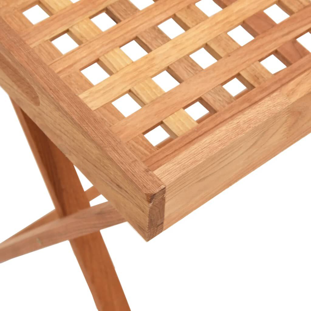 vidaXL Folding Tray Table 52x36x56.5 cm Solid Wood Walnut