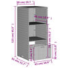vidaXL Garden Storage Cabinet Brown 50x55x115 cm Poly Rattan
