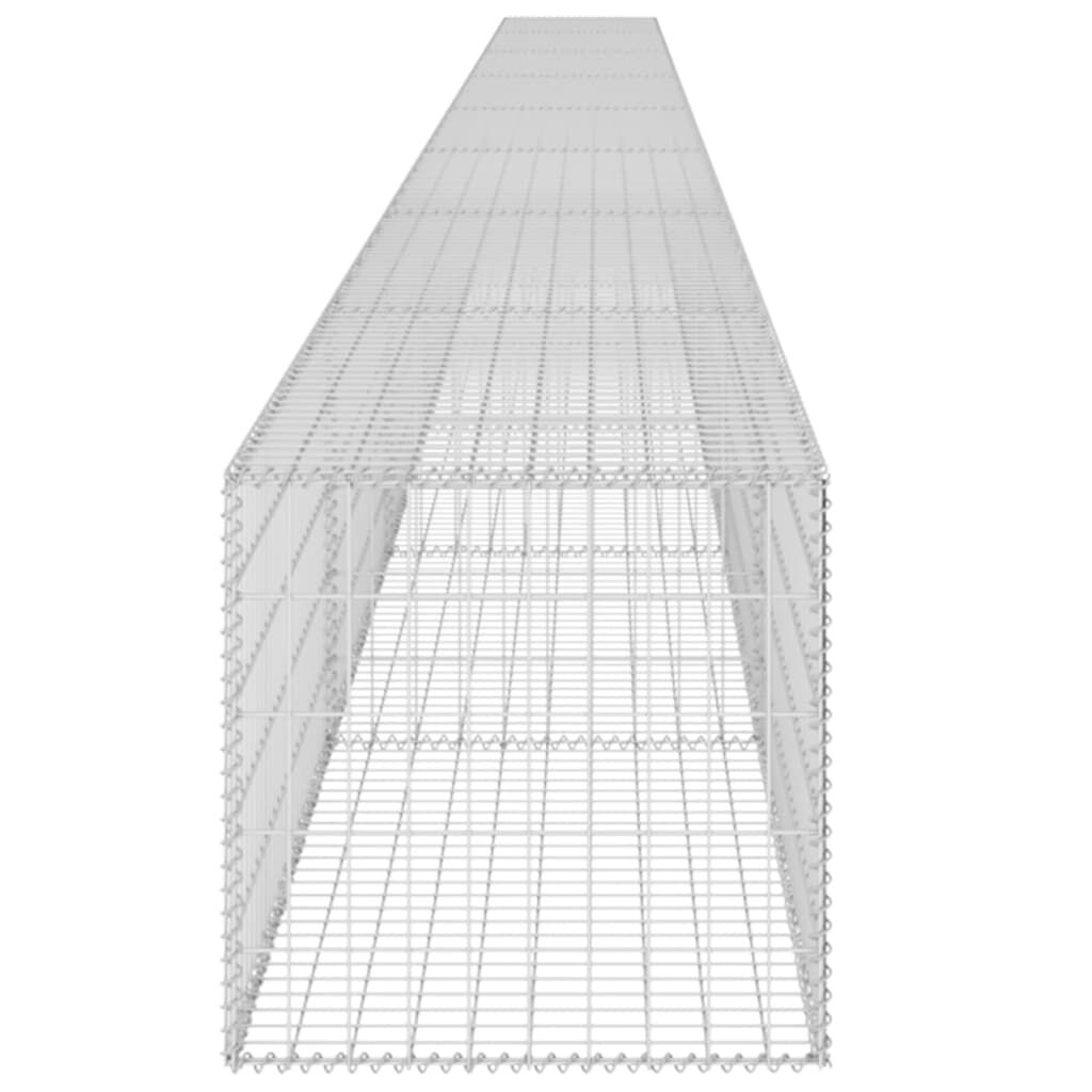 vidaXL Gabion Wall with Covers Galvanised Steel 900x50x50 cm