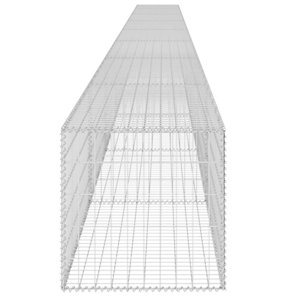 vidaXL Gabion Wall with Covers Galvanised Steel 900x50x50 cm