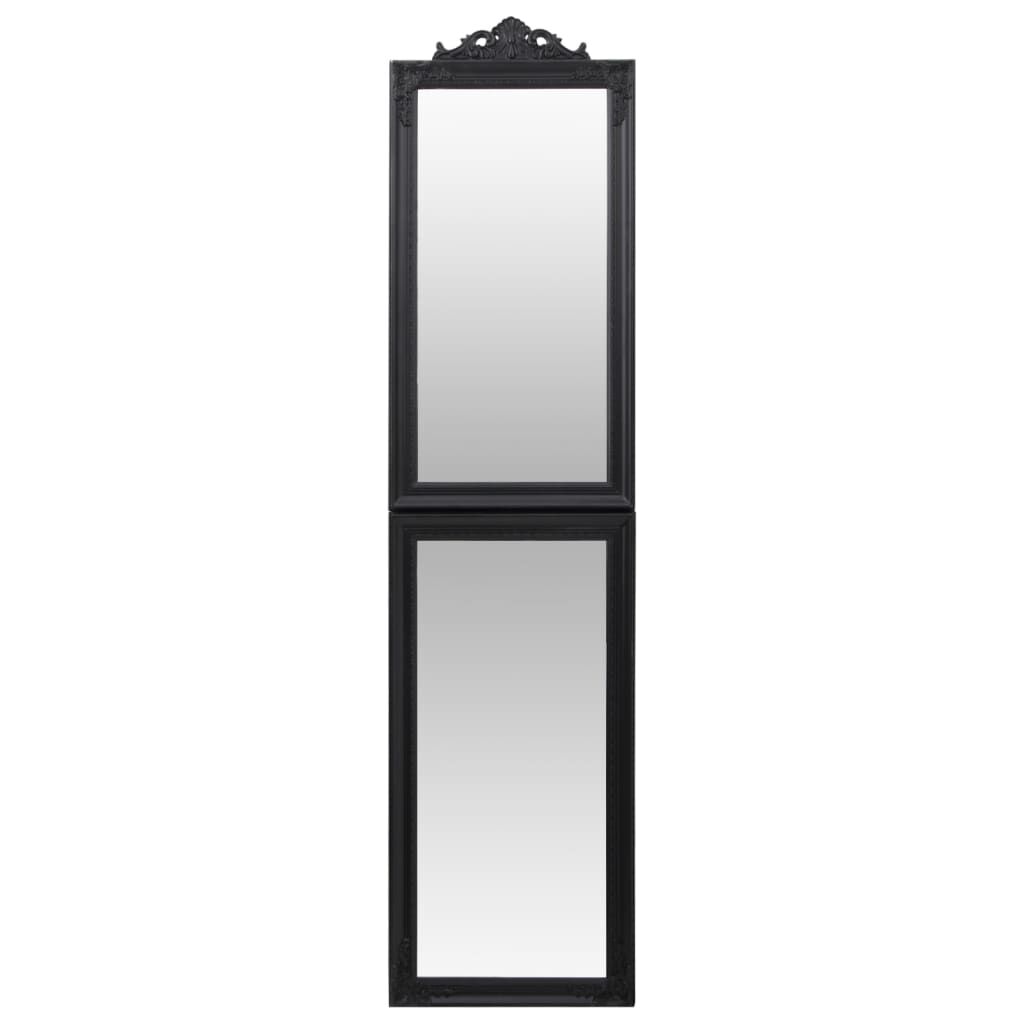 vidaXL Free-Standing Mirror Black 50x200 cm