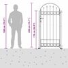 vidaXL Fence Gate Grey 102 x 200 cm Steel