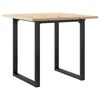 vidaXL Dining Table O-Frame 90x90x75.5 cm Solid Wood Pine and Steel