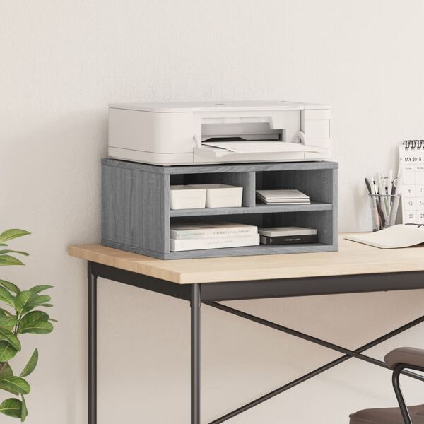 vidaXL Printer Stand Grey Sonoma 49x40x22,5 cm Engineered Wood