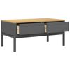vidaXL Coffee Table FLORO Grey 99x55.5x45 cm Solid Pine Wood