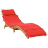 vidaXL Sun Loungers with Cushions 2 pcs Red Solid Wood Acacia