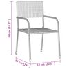 vidaXL 3 Piece Outdoor Dining Set Poly Rattan Black