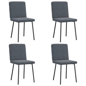vidaXL Dining Chairs 4 pcs Dark Grey Velvet