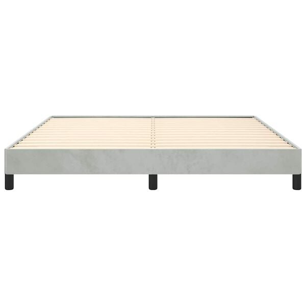 vidaXL Bed Frame without Mattress Light Grey California King Velvet