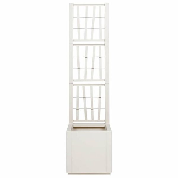 vidaXL Flower Box White 36 x 36 x 140 cm Plastic