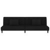 vidaXL 2-Seater Sofa Bed with Two Pillows Black Velvet