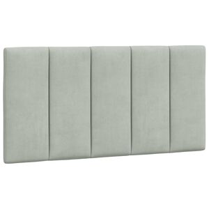 vidaXL Headboard Cushion "Hanko" Light Grey 100 cm Velvet