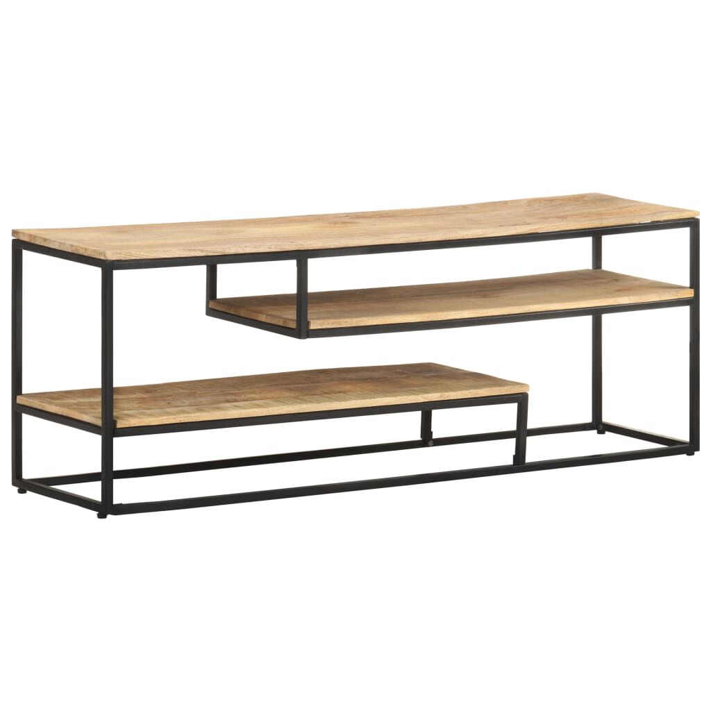 vidaXL TV Cabinet 130x30x45 cm Rough Mango Wood