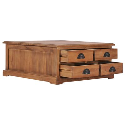 vidaXL Coffee Table 68x68x30 cm Solid Teak Wood