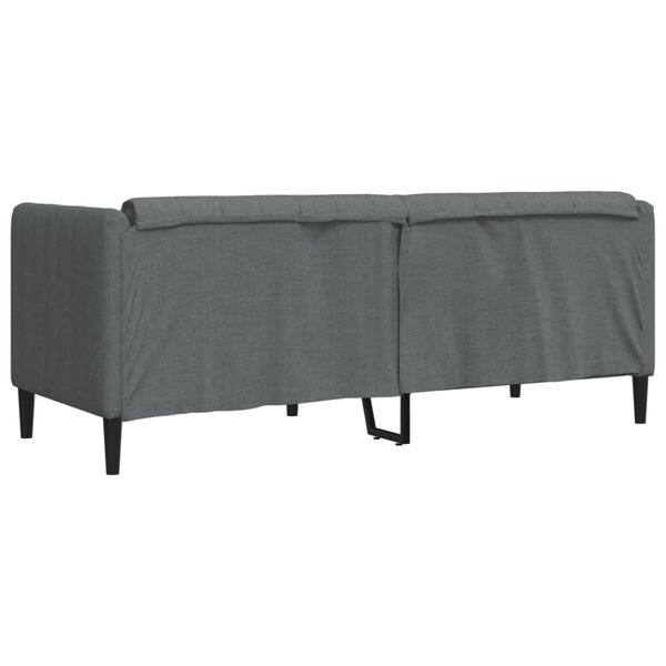 vidaXL Sofa 2-Seater Dark Grey Fabric