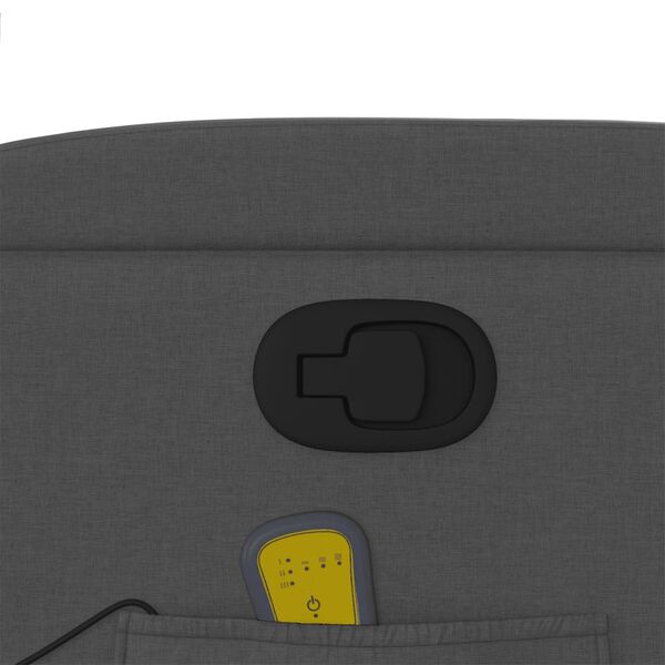 vidaXL Massage Recliner Chair Dark Grey Fabric