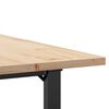 vidaXL Dining Table O-Frame 80x80x75.5 cm Solid Wood Pine and Steel