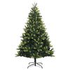 vidaXL Artificial Hinged Christmas Tree 300 LEDs & Ball Set 210 cm