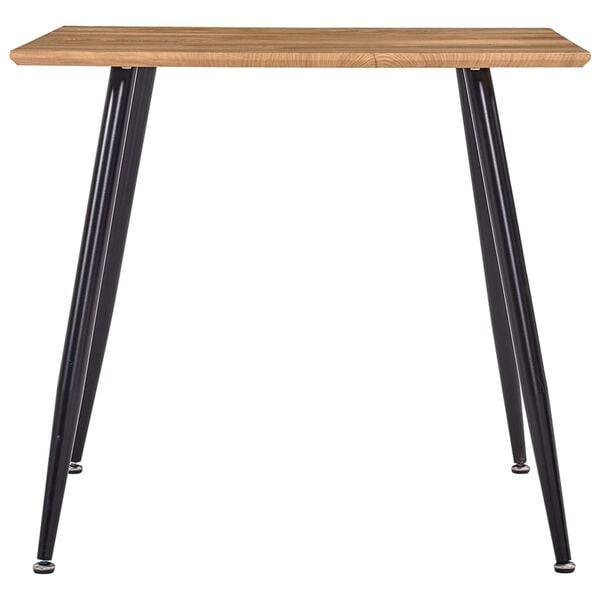 vidaXL Dining Table Oak and Black 80.5x80.5x73 cm MDF