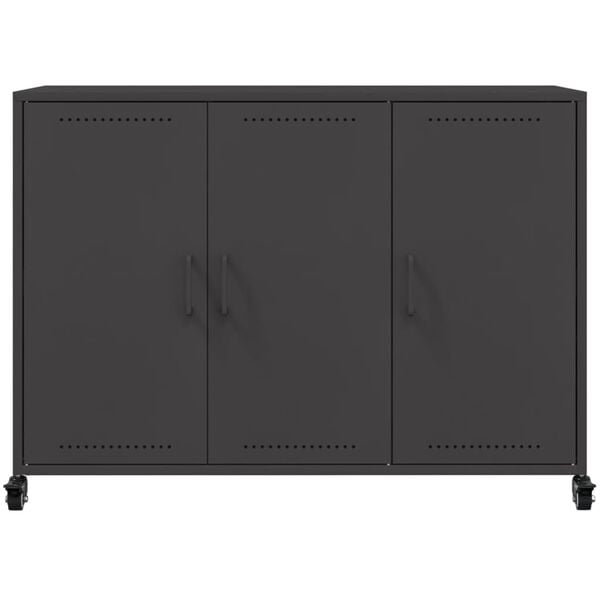 vidaXL Sideboard Black 100.5x39x72 cm Steel
