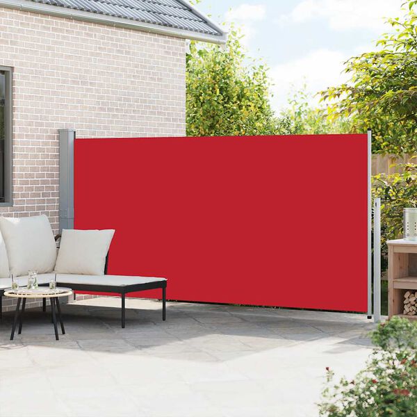 vidaXL Retractable Side Awning 160 x 500 cm Red