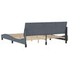 vidaXL Bed Frame without Mattress "Hanko" Dark Grey 183x213 cm Velvet