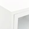 vidaXL TV Cabinet White 90x30x44 cm Steel and Glass