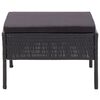 vidaXL 8 Piece Garden Lounge Set with Cushions Poly Rattan Black