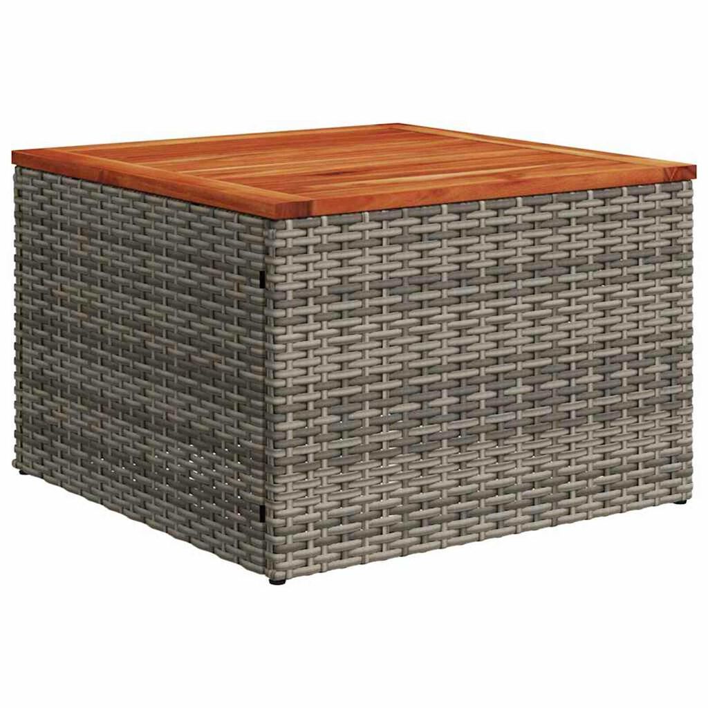 vidaXL Garden Sofa Set 7 pcs Grey Poly rattan