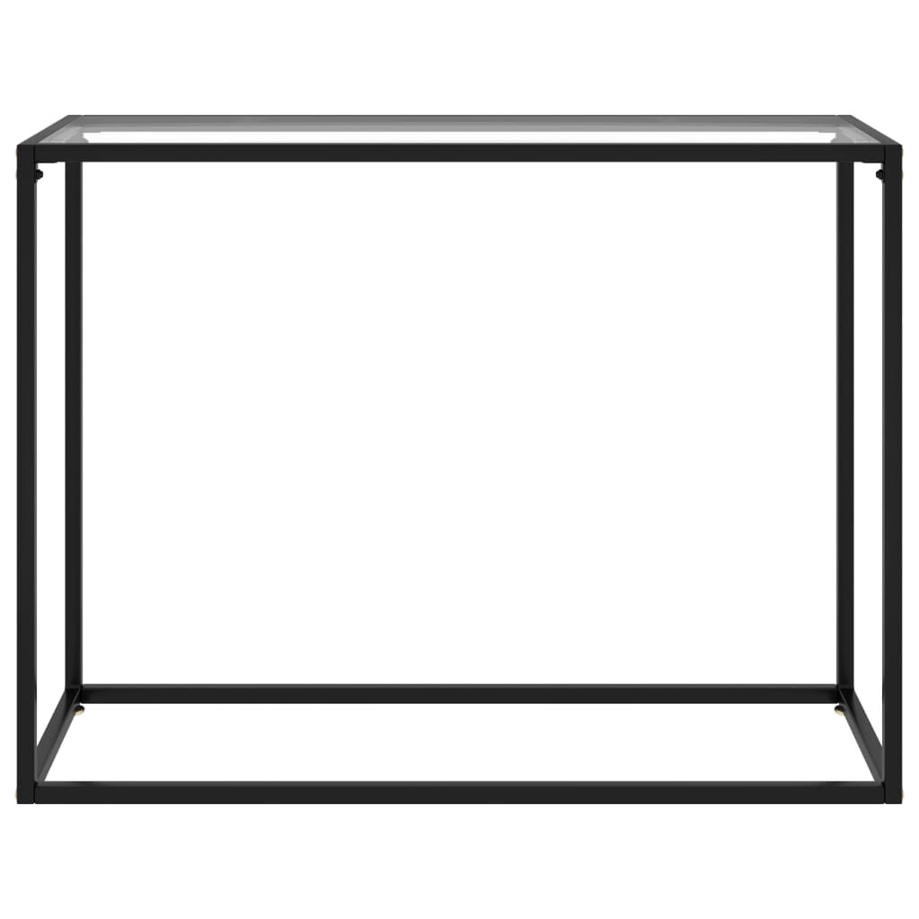vidaXL Console Table Transparent 100x35x75 cm Tempered Glass