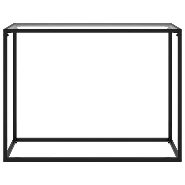 vidaXL Console Table Transparent 100x35x75 cm Tempered Glass