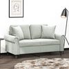 vidaXL 2-Seater Sofa with Throw Pillows Dark Grey 120 cm Velvet