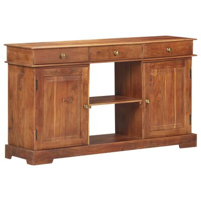 vidaXL Sideboard 135x35x75 cm Solid Acacia Wood