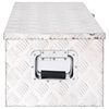 vidaXL Storage Box Silver 80x39x30 cm Aluminium