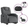vidaXL Electric Stand up Recliner Chair Grey Faux Leather