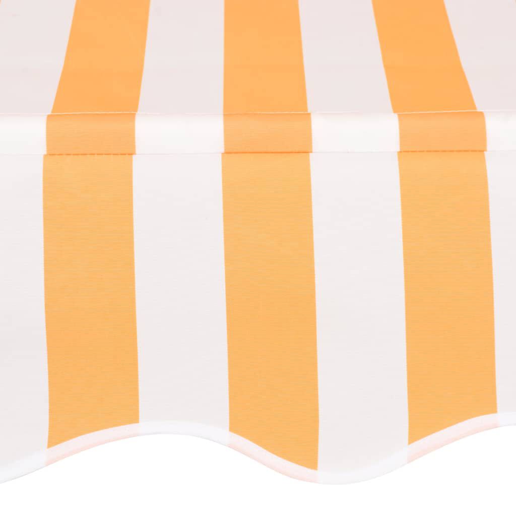 vidaXL Manual Retractable Awning 100 cm Orange and White Stripes