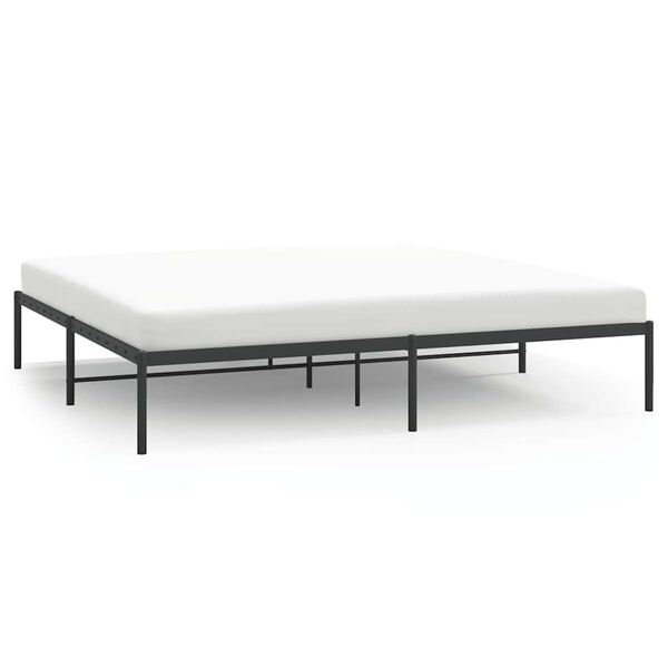 vidaXL Metal Bed Frame without Mattress Black 183x213cm