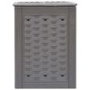 vidaXL Garden Composters 2 pcs Brown 60x60x83 cm 600 L Plastic Rattan