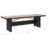 vidaXL 11 Piece Outdoor Dining Set Poly Rattan Acacia Wood Black